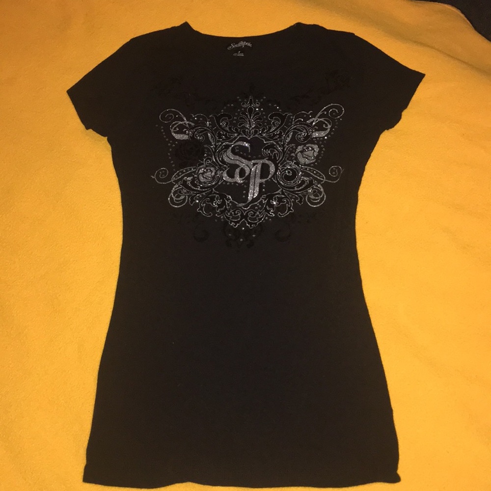 5️⃣ Dollar Sale 🔥SouthPole Black Tee with Design